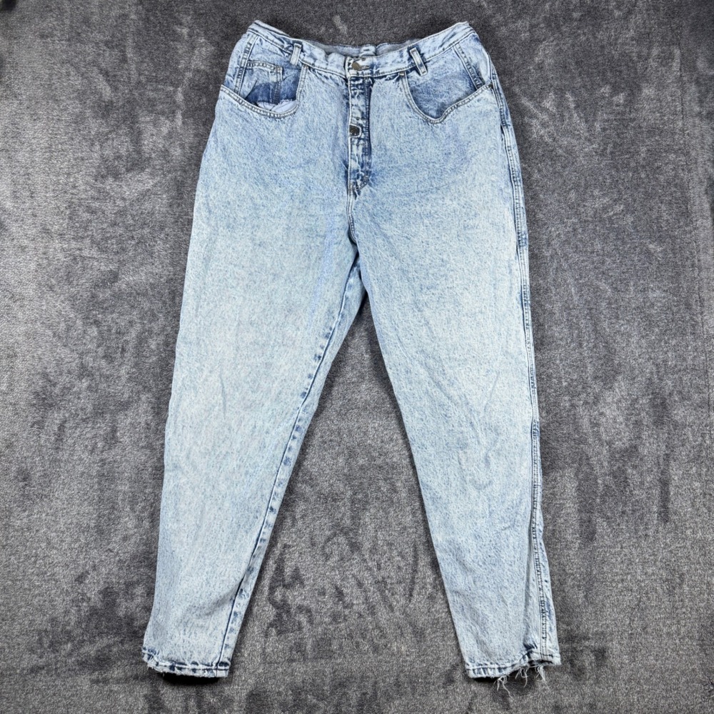 Vintage PS Gitano Acid Wash High Waisted Tapered Jeans 100 Cotton Button Fly 20R